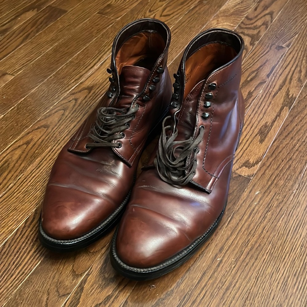 Alden for Jcrew calfskin plain toe boot size 12